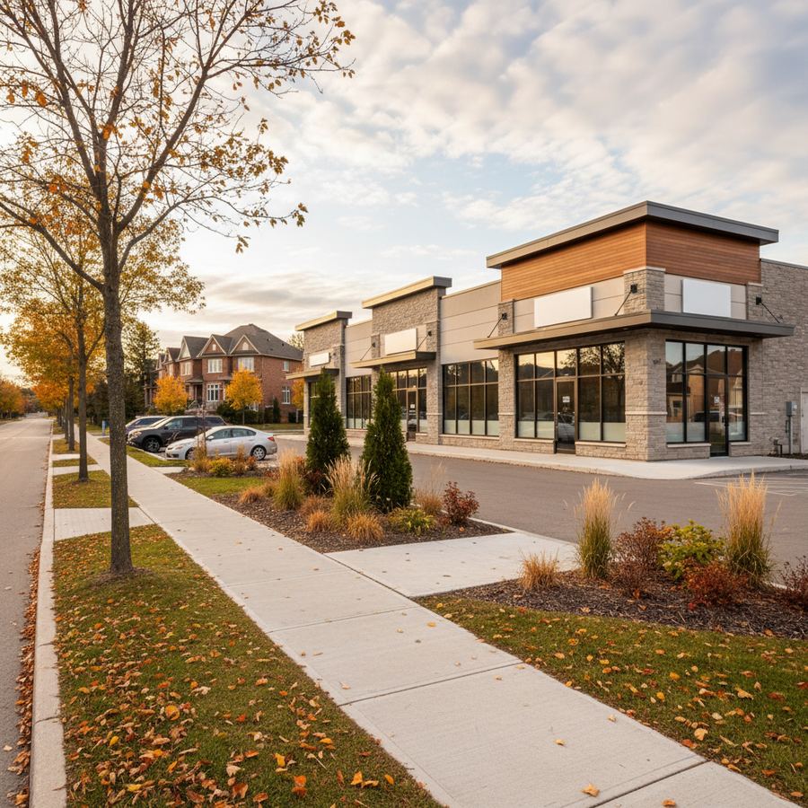 Commercial plaza along Tenth Line Road in Orleans