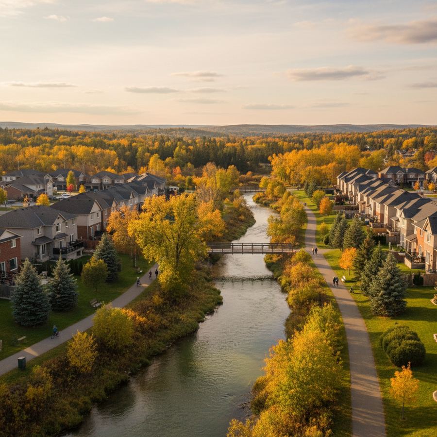 View of the Ottawa River from the Queenswood Heights area in Orleans