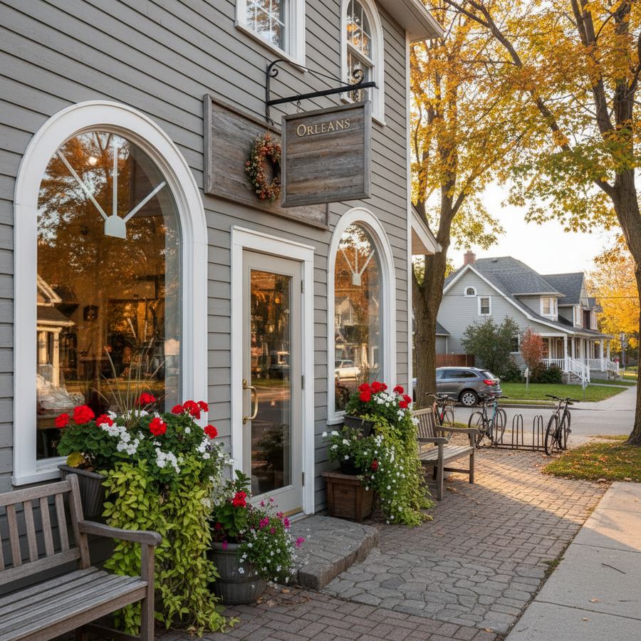 Local boutique storefront in Orleans