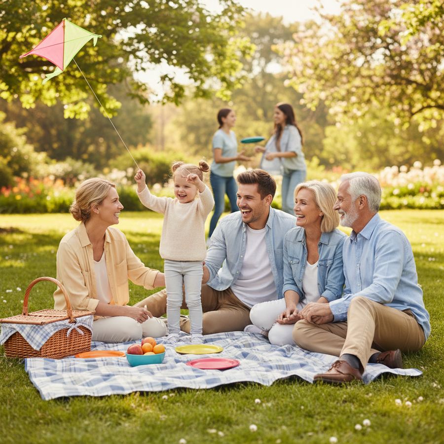 Children at a community event in an Orleans park
